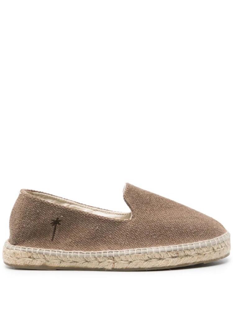 Manebi logo-embroidered canvas espadrilles - Brown Cover