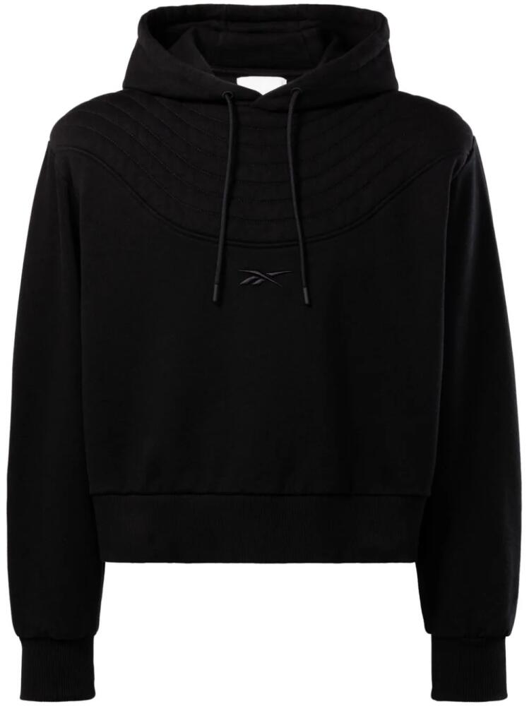 Reebok LTD logo-embroidered cotton hoodie - Black Cover