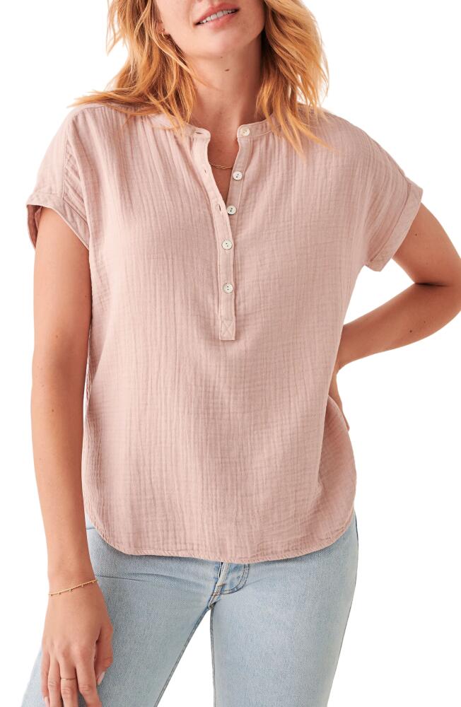 Faherty Dream Desmond Organic Cotton Top in Peach Whip Cover