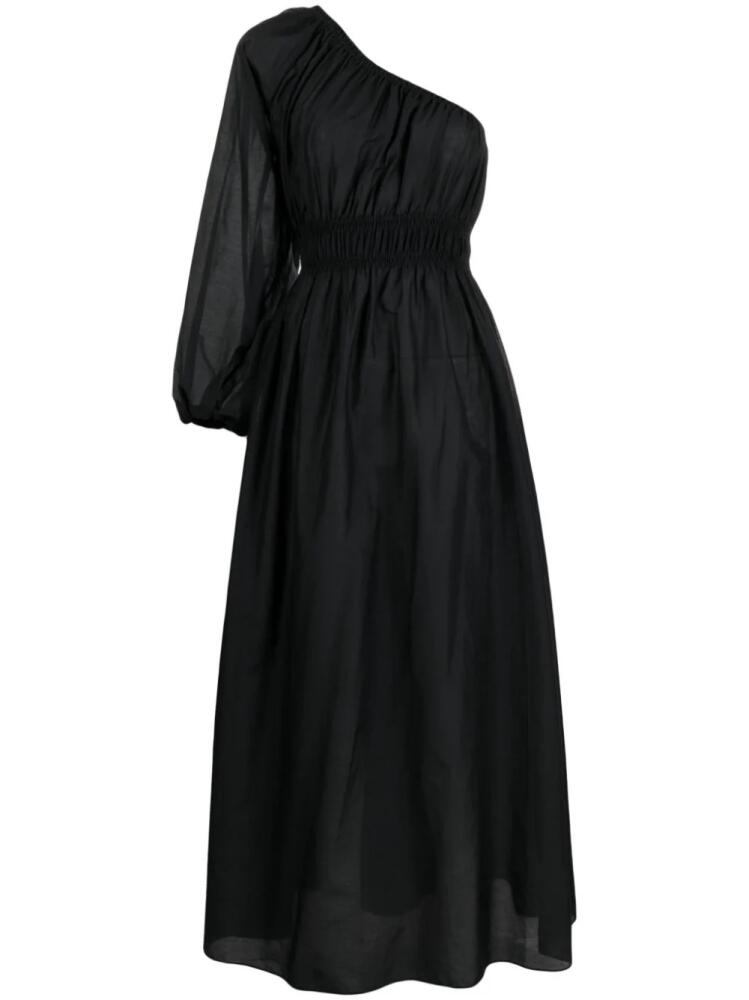 Matteau single-sleeve maxi dress - Black Cover