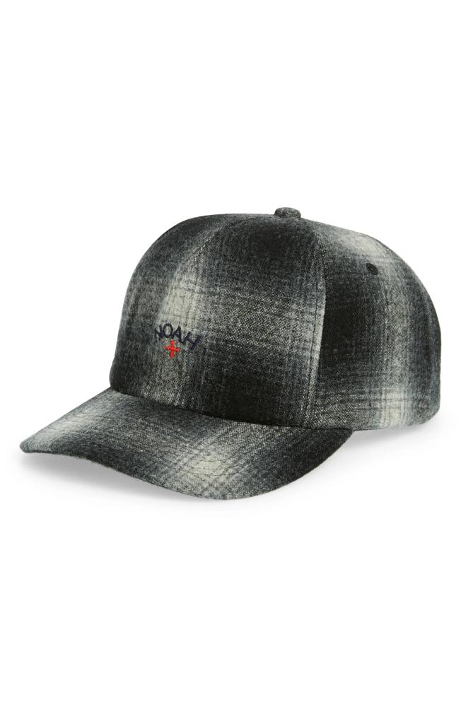 Noah Shadow Plaid Wool Blend Felt Baseball Cap in Black Cover