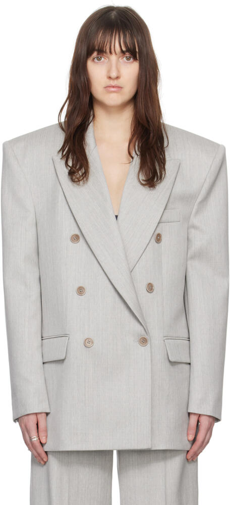 Magda Butrym Gray Classic Oversized Blazer Cover