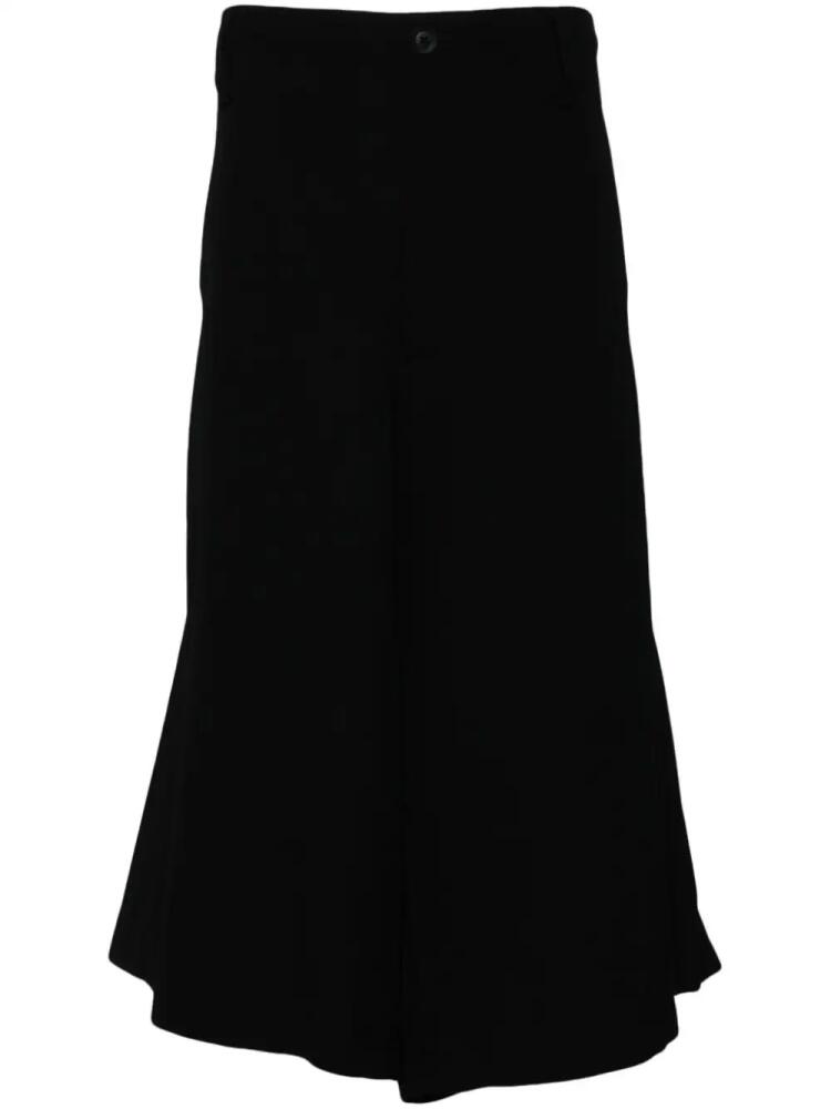 Yohji Yamamoto pleated cropped trousers - Black Cover