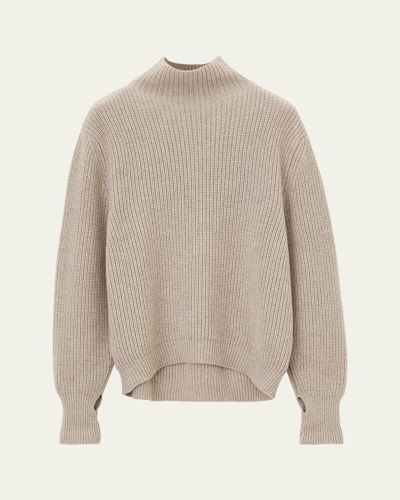 LEMAIRE Men's English Rib Mock Sweater Cover