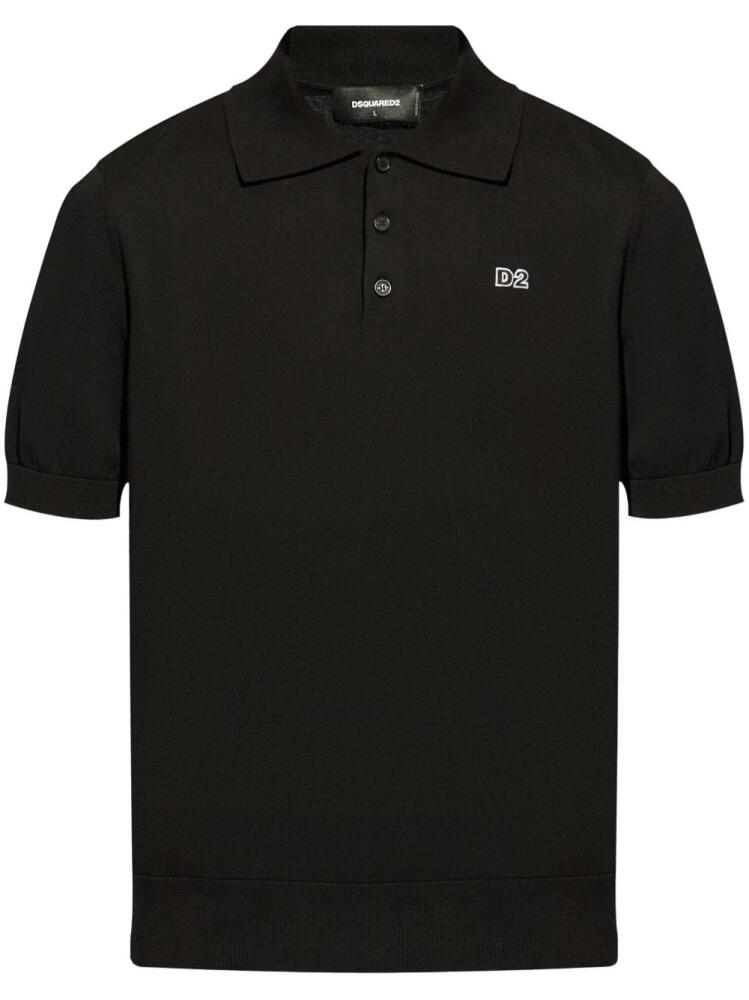 DSQUARED2 logo patch polo shirt - Black Cover