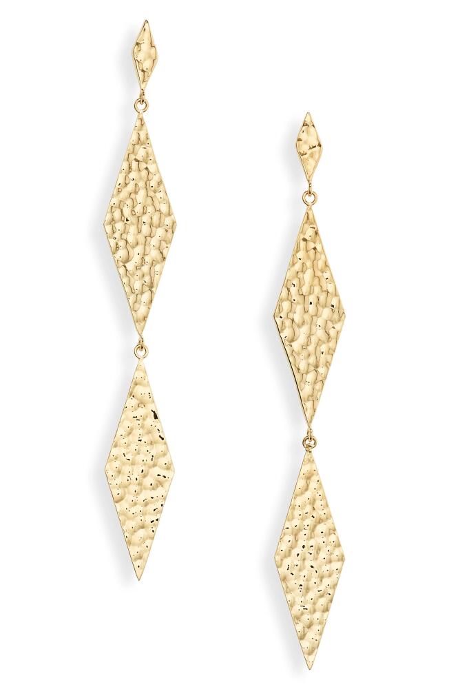 Jennifer Zeuner Anna Drop Earrings in 14K Yellow Gold Plated Silver Cover