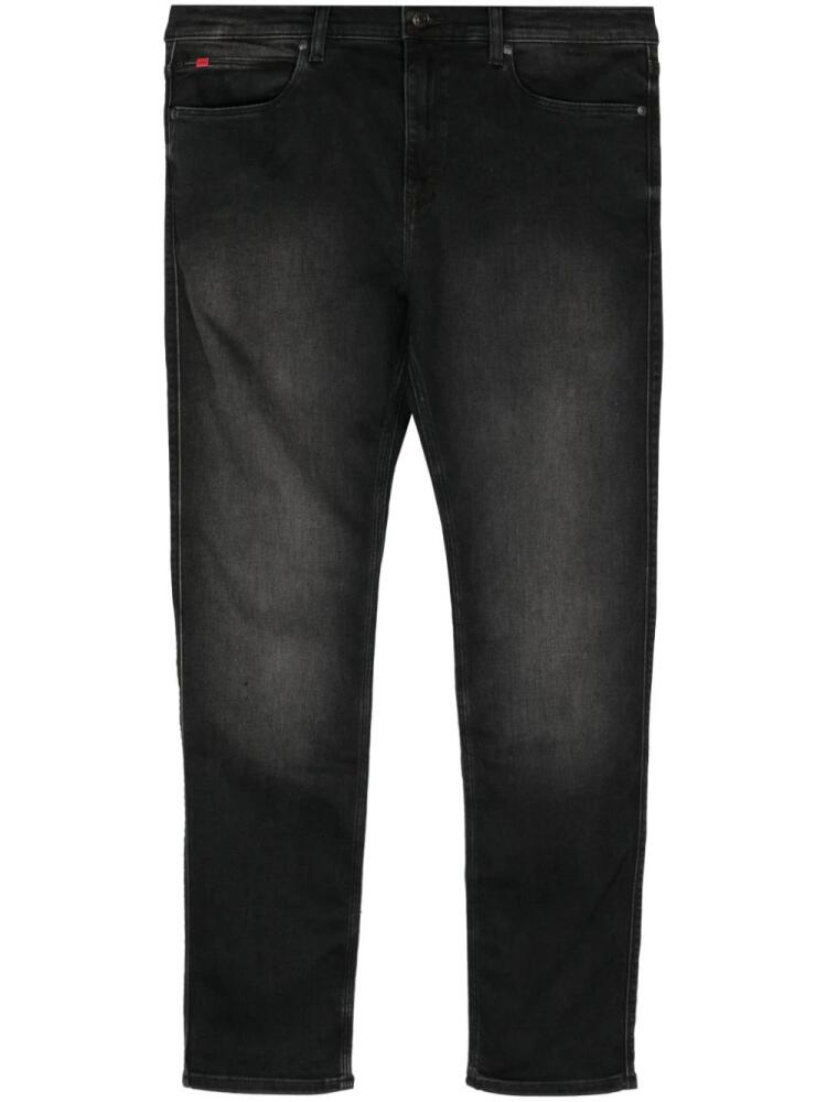 HUGO mid-rise slim-fit jeans - Black Cover