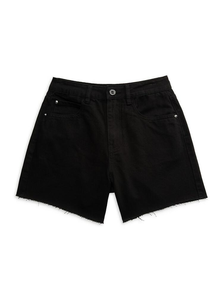 WeWoreWhat Women's Raw Edge Shorts - Black Cover