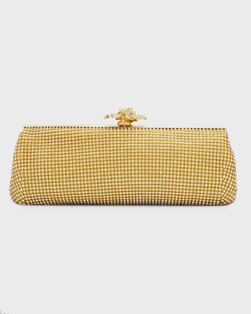 Whiting & Davis Flower Crystal Long Clutch Bag Cover