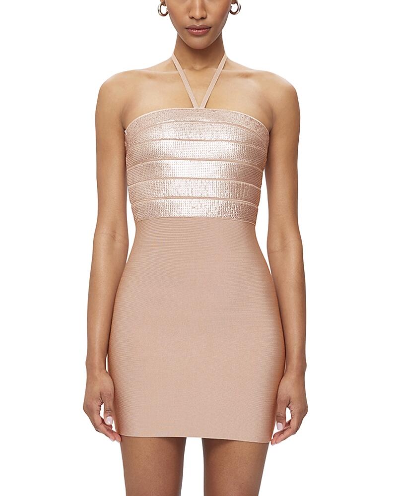 Herve Leger Emili Sequin Mini Dress Cover