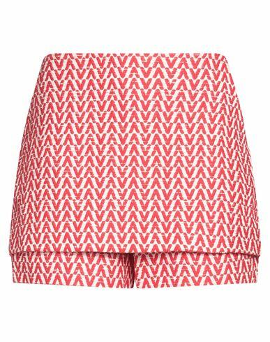 Valentino Garavani Woman Shorts & Bermuda Shorts Red Cotton, Polyamide Cover