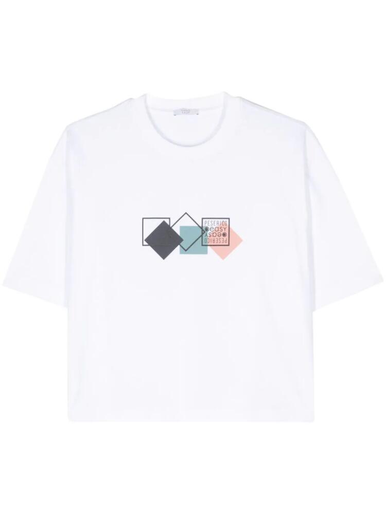 Peserico logo-print cotton T-shirt - White Cover