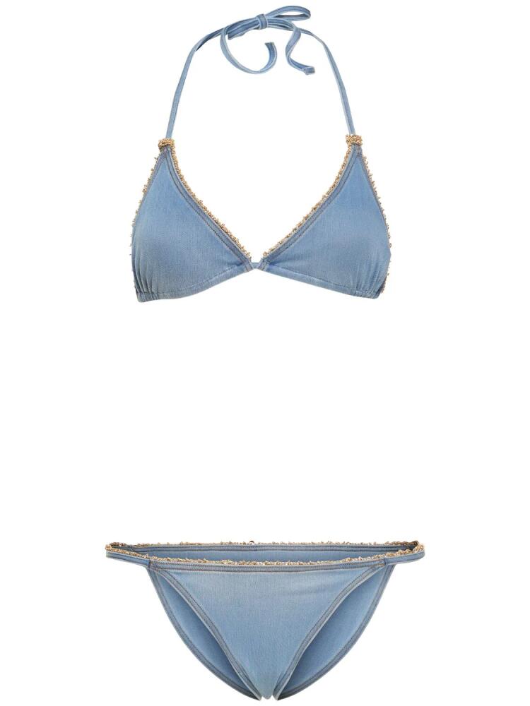 ERMANNO SCERVINO Denim Effect Bikini Set Cover