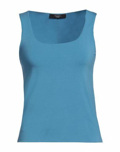 Weekend Max Mara Woman Tank top Light blue Lyocell, Cotton, Elastane Cover