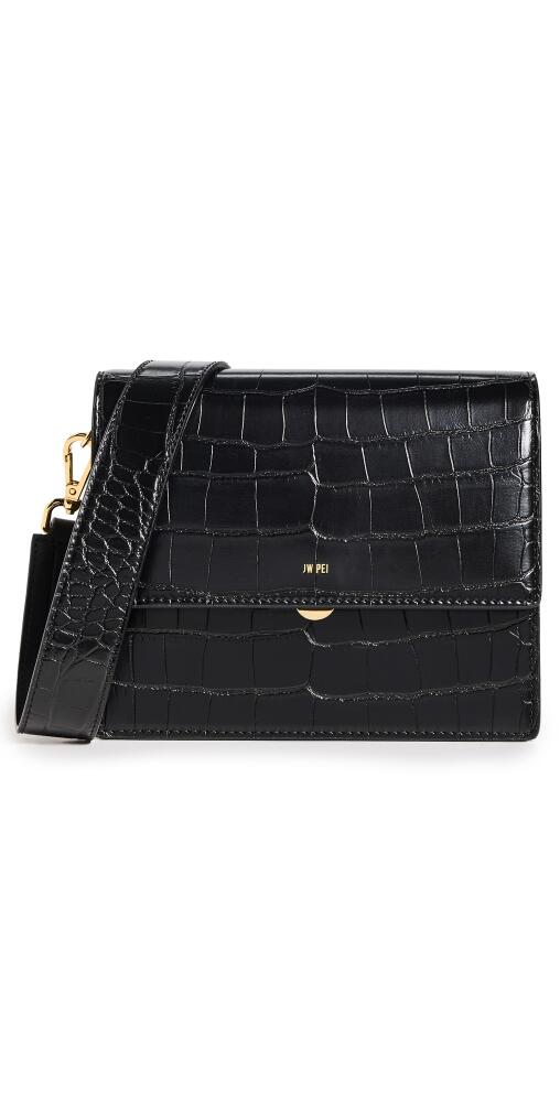 JW PEI JW PEI Women's Mini Flap Crossbody Blac Croc Cover