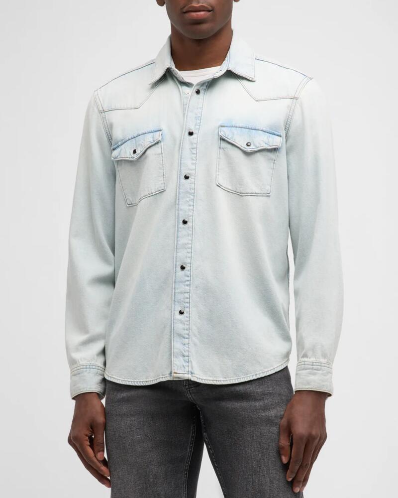 FRAME Men's Denim Western Shirt Cover