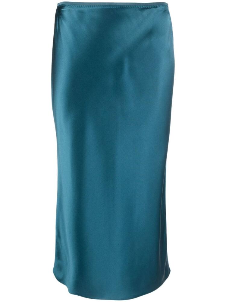 JOSEPH Isaak silk midi skirt - Blue Cover