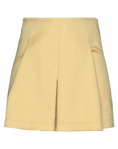 Plan C Woman Mini skirt Yellow Cotton, Polyester Cover