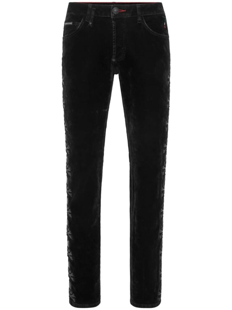 Philipp Plein Skull mid-rise slim jeans - Black Cover