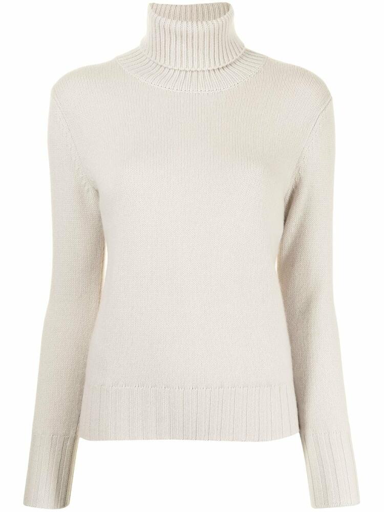 N.Peal chunky roll-neck organic cashmere jumper - Grey Cover