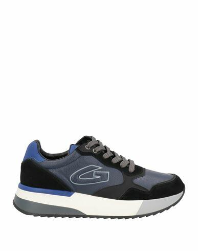 Alberto Guardiani Man Sneakers Navy blue Leather Cover