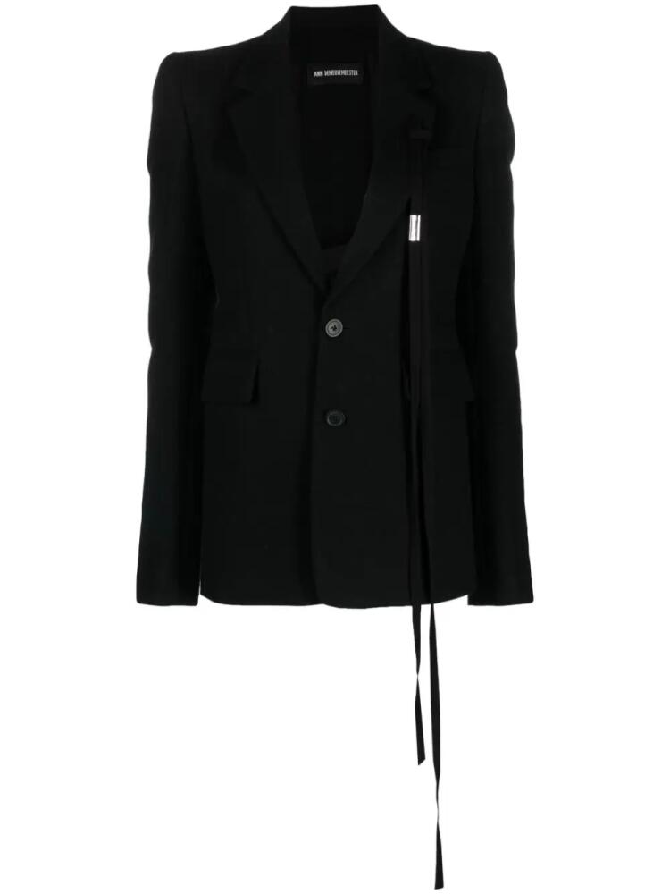 Ann Demeulemeester Rachele single-breasted blazer - Black Cover