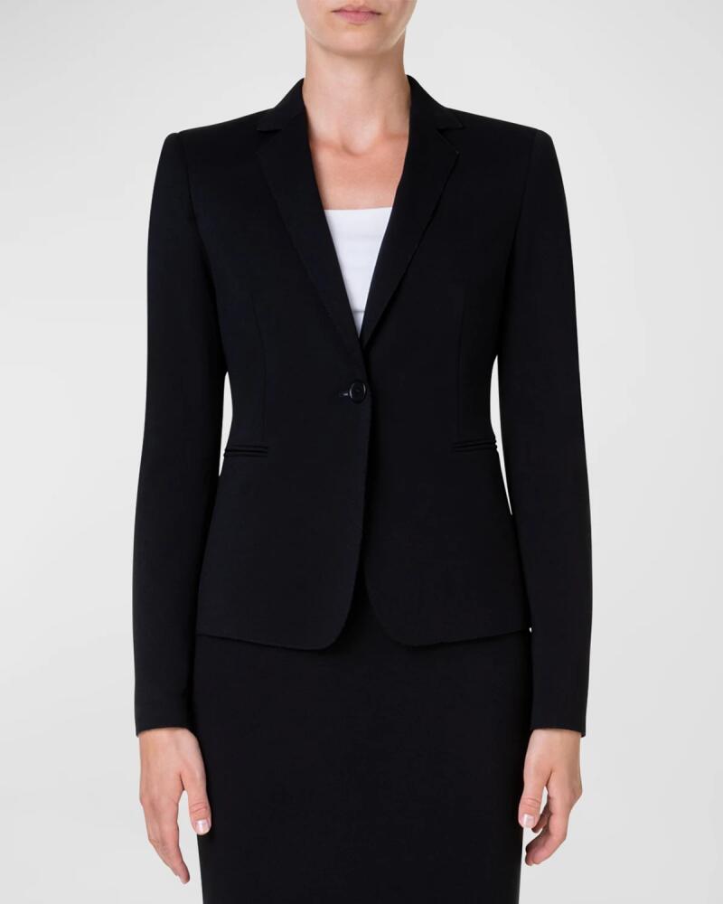 Akris punto Wool Jersey Tailored Blazer Jacket Cover