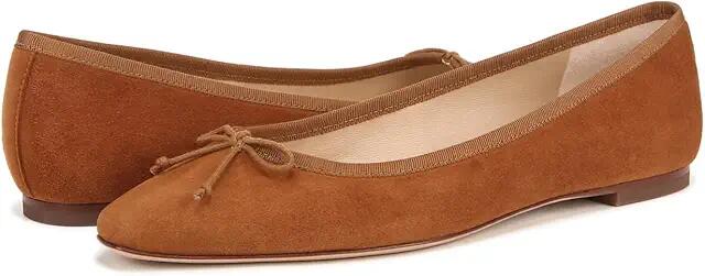 Veronica Beard Catherine Skimmers (Caramel Brown Suede) Women's Flat Shoes Cover