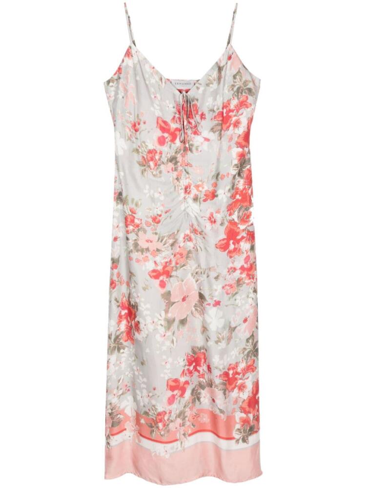 ERMANNO FIRENZE floral-print satin slip dress - Grey Cover