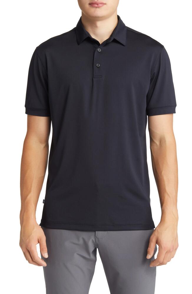 Mizzen+Main Men's Versa Solid Performance Golf Polo in Black Solid Cover