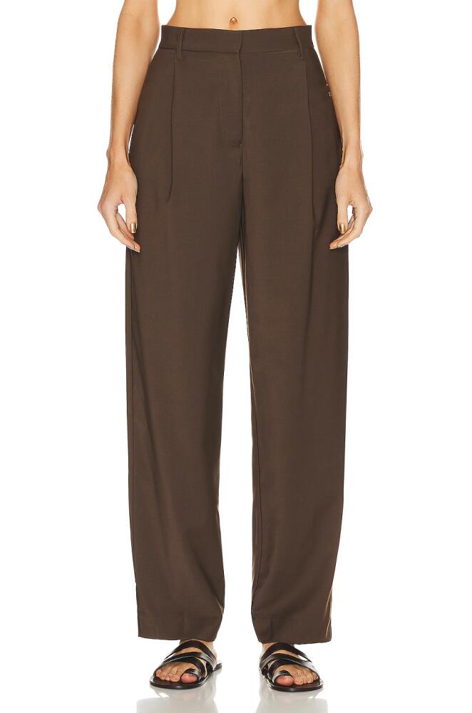 Matteau Relaxed Tailored Pleat Trouser in Brown Cover