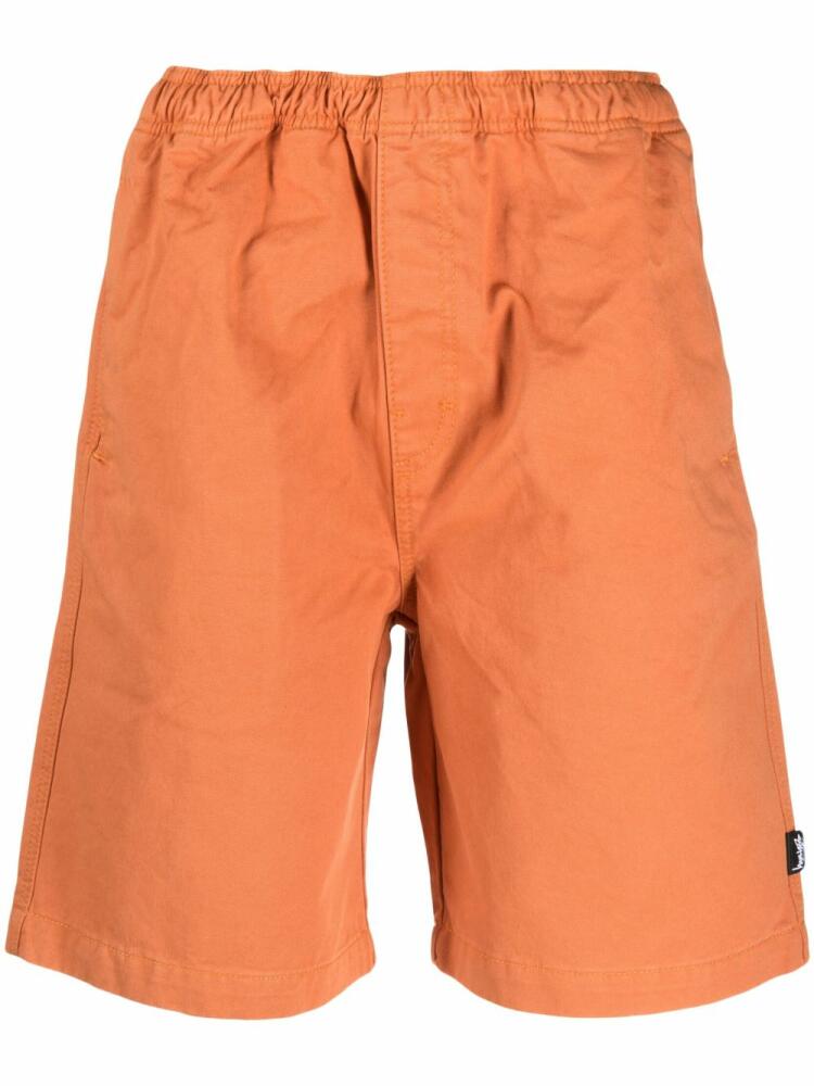 Stüssy elasticated-waist cotton shorts - Orange Cover