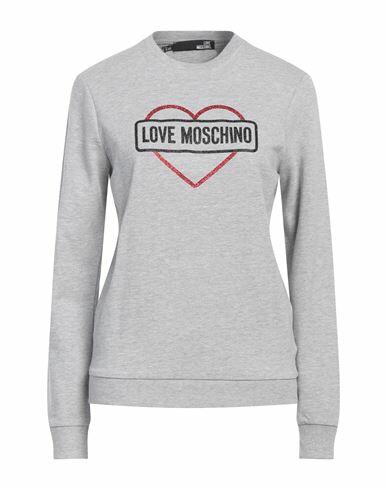 Love Moschino Woman Sweatshirt Light grey Cotton Cover