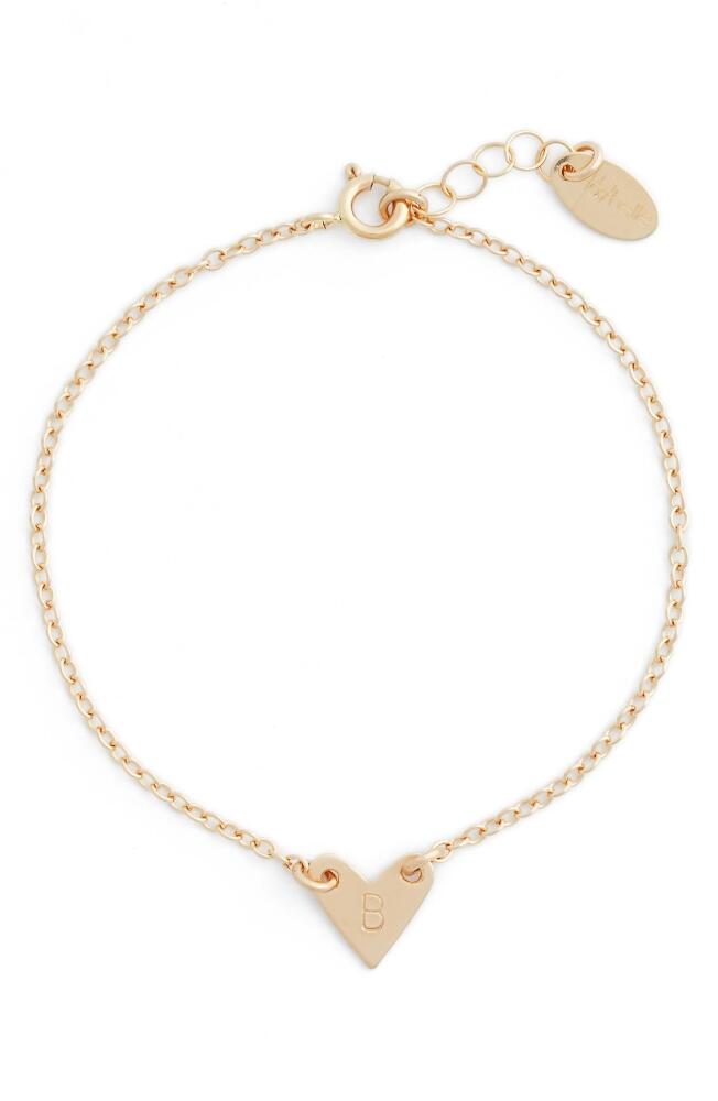 Nashelle Initial Heart Bracelet in Gold-B Cover