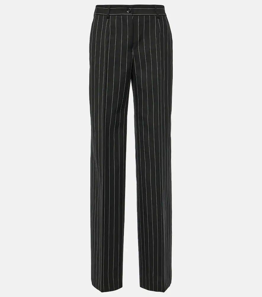 Dolce & Gabbana Pinstripe virgin wool straight pants Cover