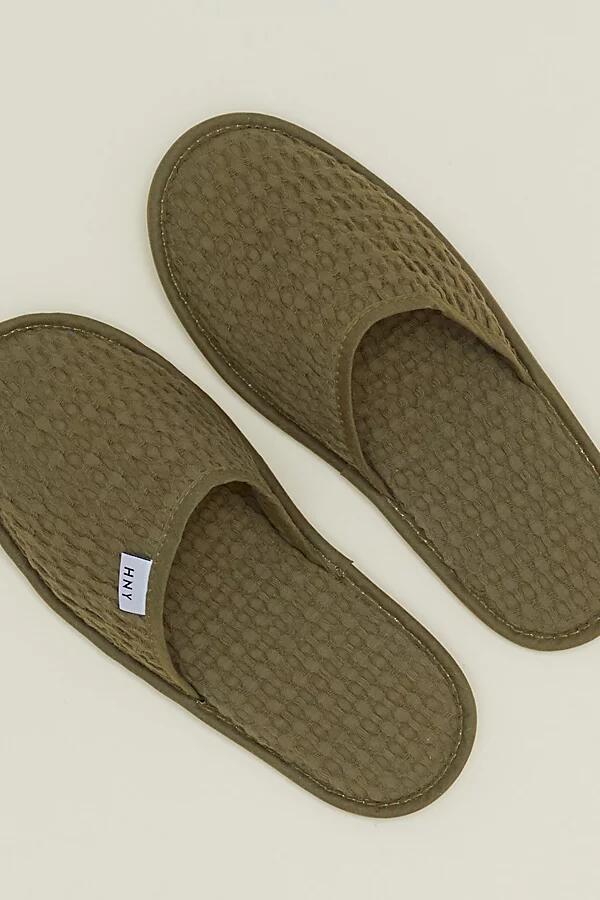 Hawkins New York Simple Waffle Slippers in Olive Cover