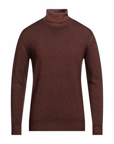 Gaëlle Paris Man Turtleneck Brown Merino Wool Cover