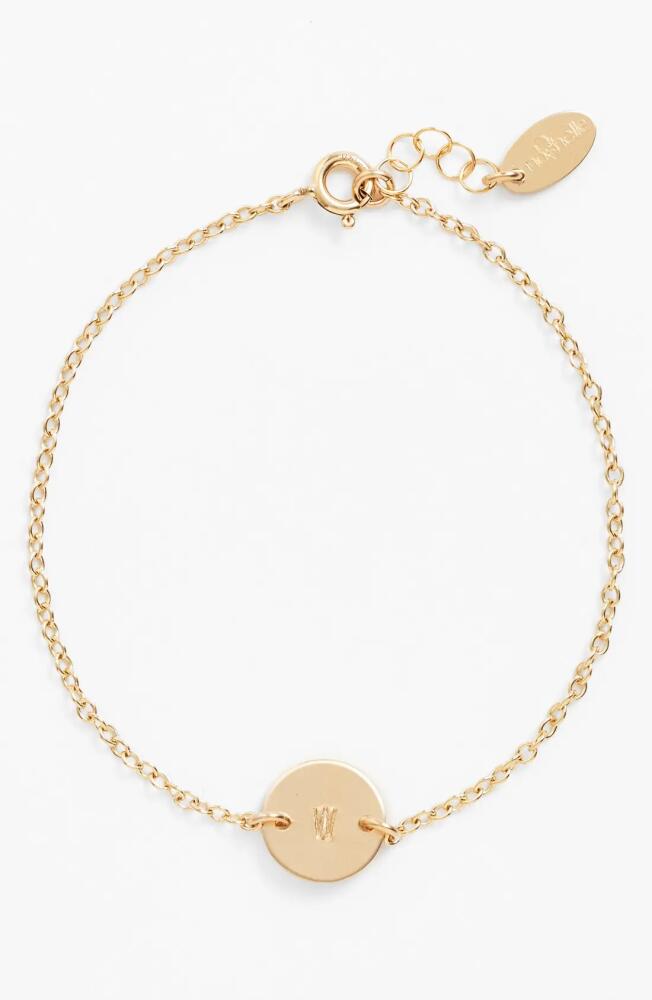 Nashelle Initial Mini Disc Bracelet in 14K Gold Fill W Cover