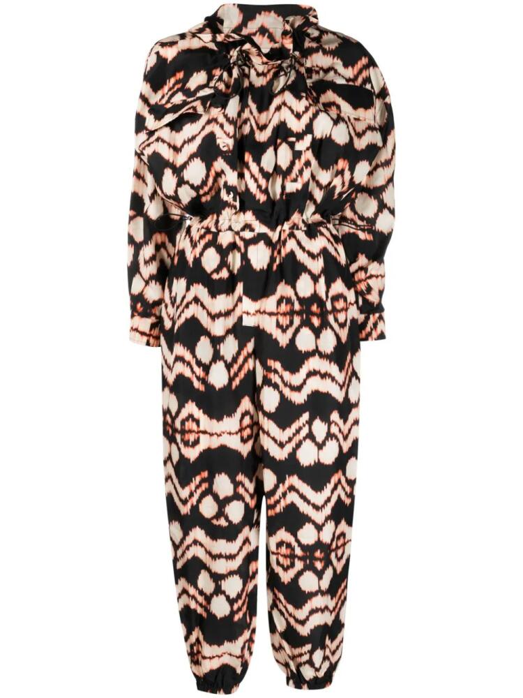 Ulla Johnson Aida graphic-print jumpsuit - Black Cover