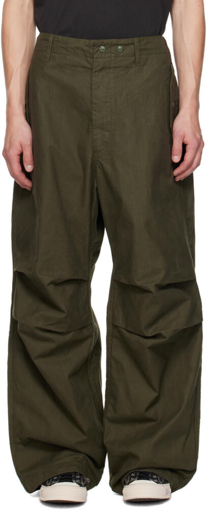 Engineered Garments Green Herringbone Trousers Cover