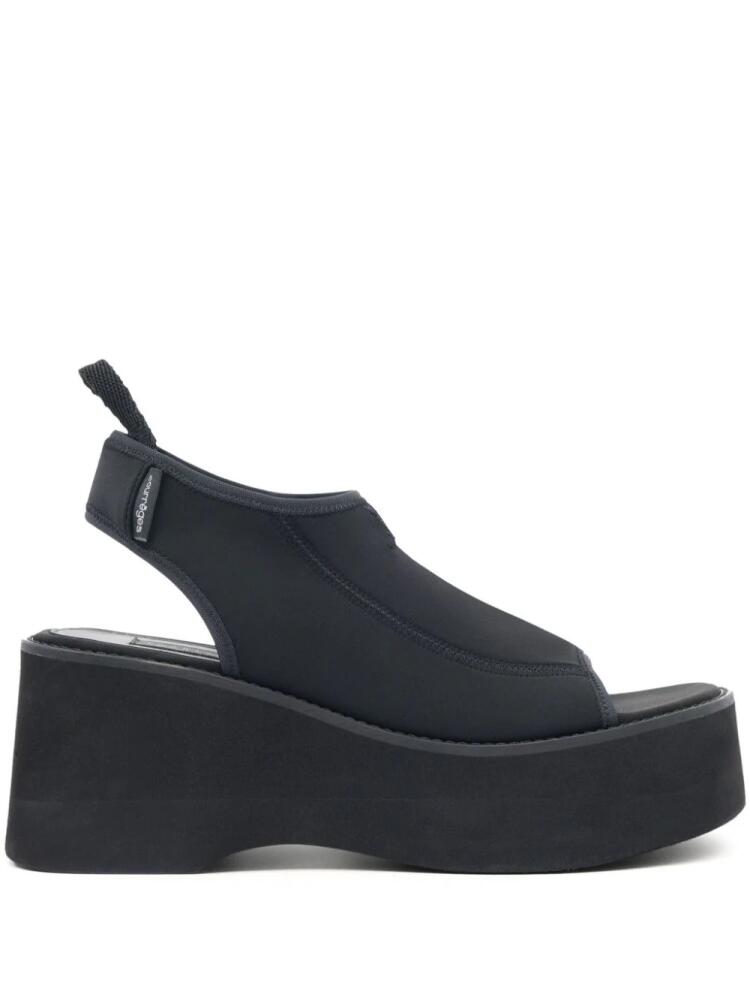 Courrèges Scuba Wave 90mm platform sandals - Black Cover