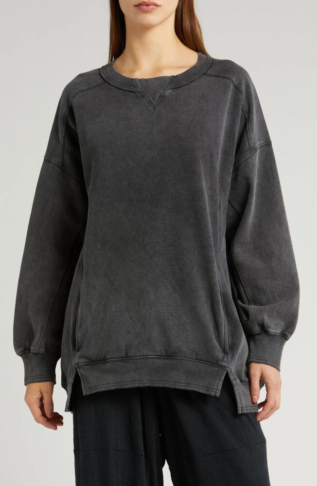 FP Movement by Free People Intercept Oversized Sweatshirt in Black Cover