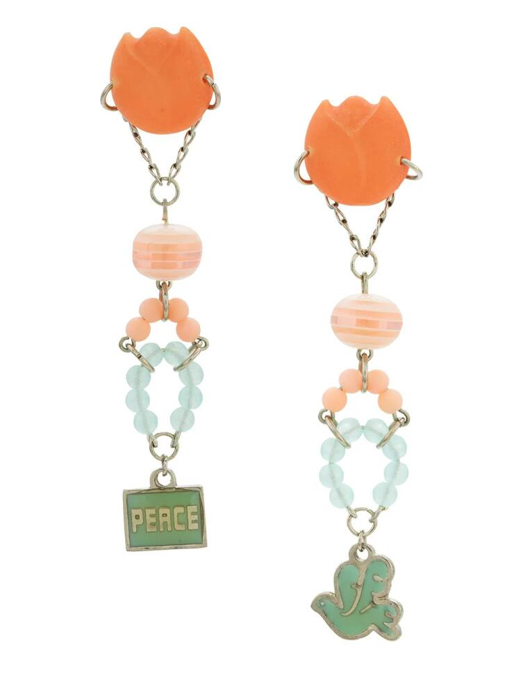 Amir Slama Peace earrings - Orange Cover