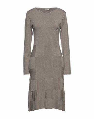 Cashmere Company Woman Mini dress Khaki Wool, Cashmere, Nylon, Elastane Cover