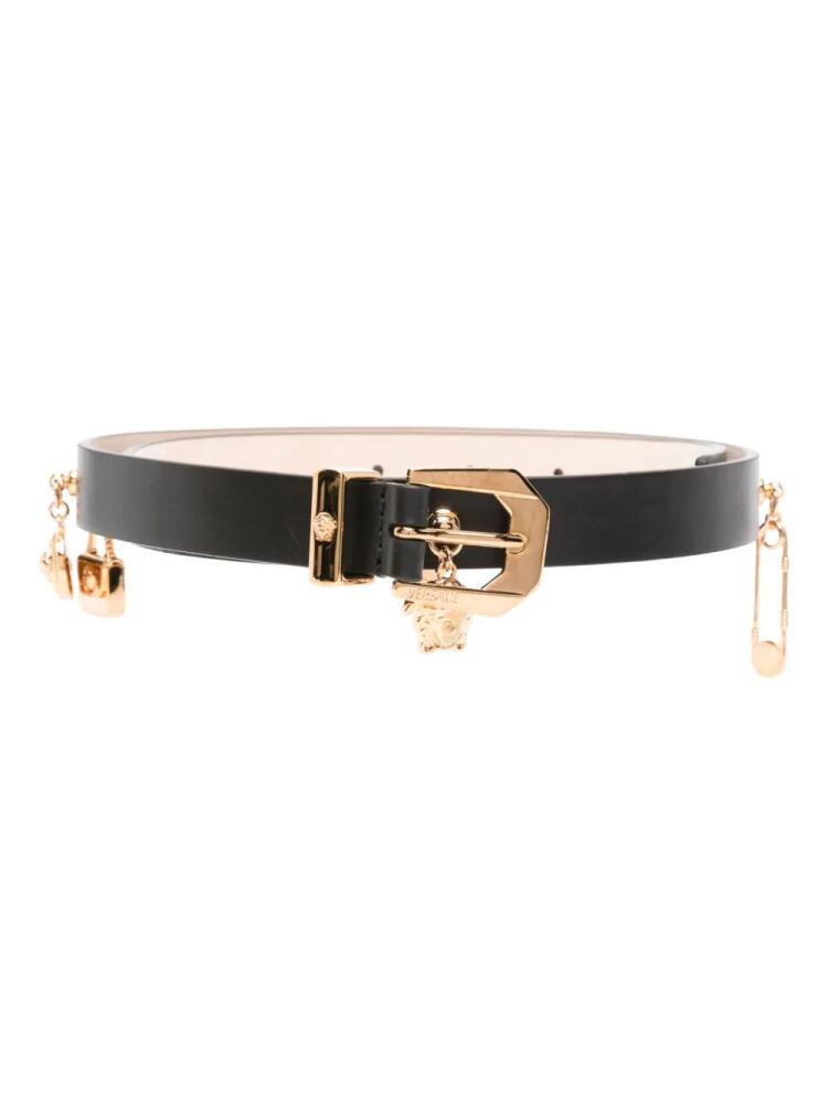 Versace Medusa Heritage Charms leather belt - Black Cover