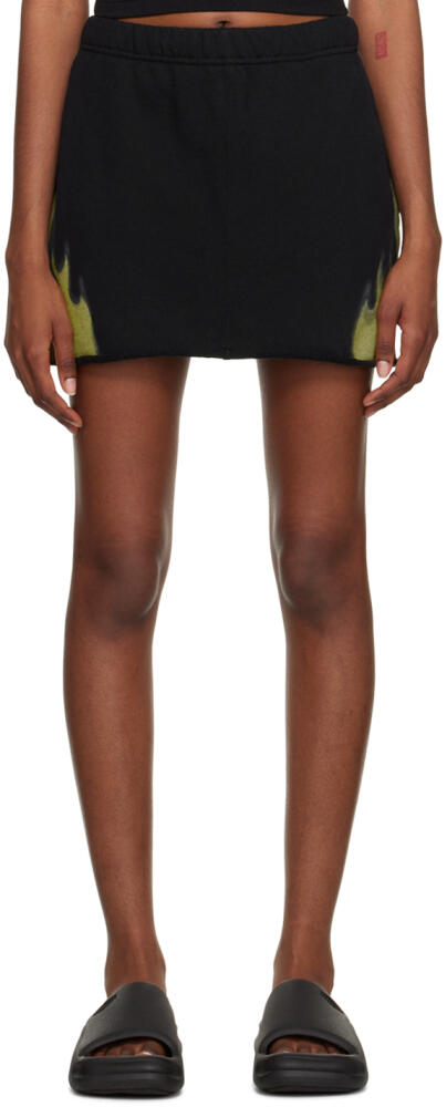 Heron Preston Black Law Flames Miniskirt Cover