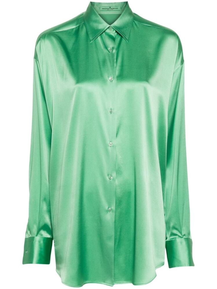 Ermanno Scervino satin silk shirt - Green Cover