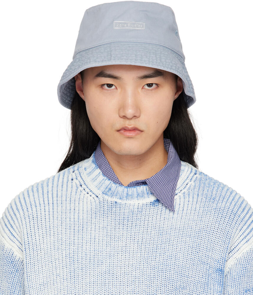 Acne Studios Blue Twill Bucket Hat Cover