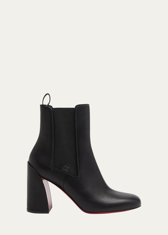 Christian Louboutin Turelastic Leather Red Sole Ankle Booties Cover