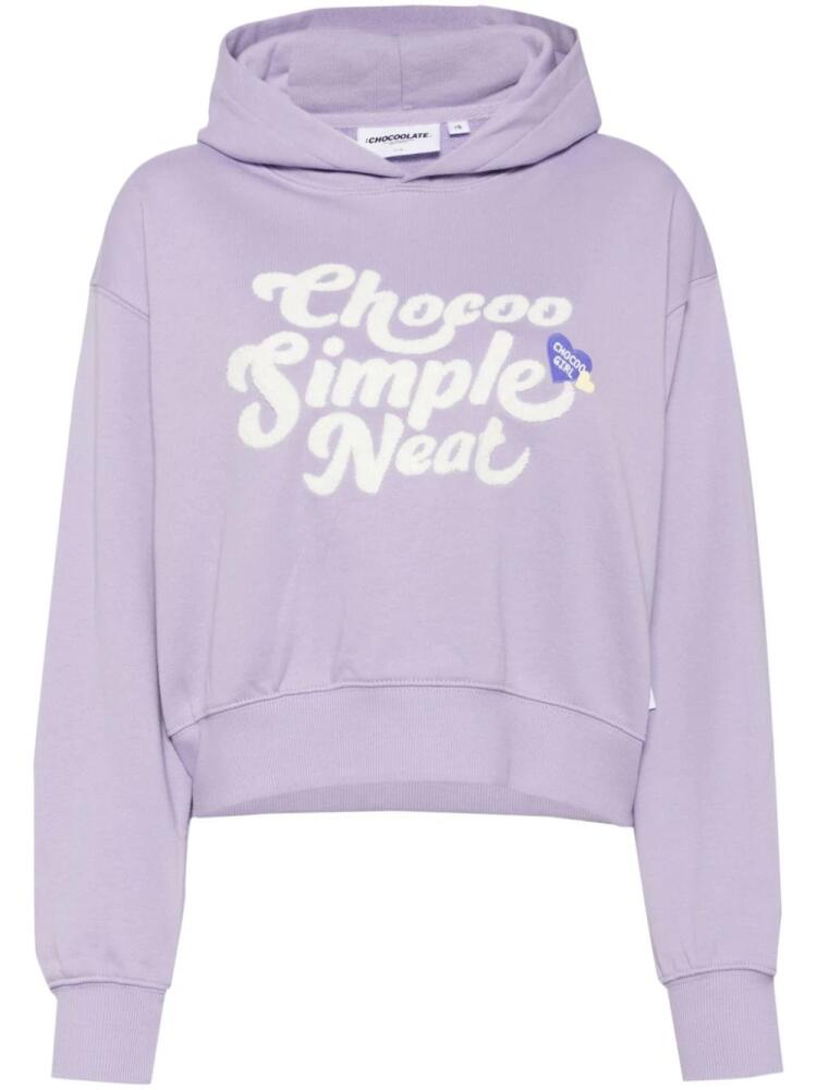 CHOCOOLATE logo design hoodie - Purple Cover